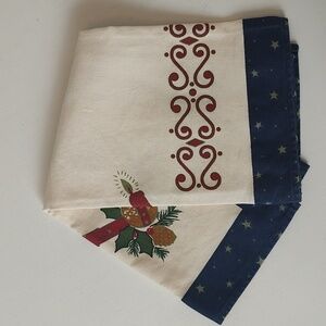 New Without Tags Made In Portugal 100% Cotton Festive Christmas Dish Towel
